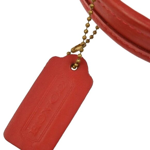 Coach Red Leather Handbag D7C-9027 125927 - Picture 5 of 10